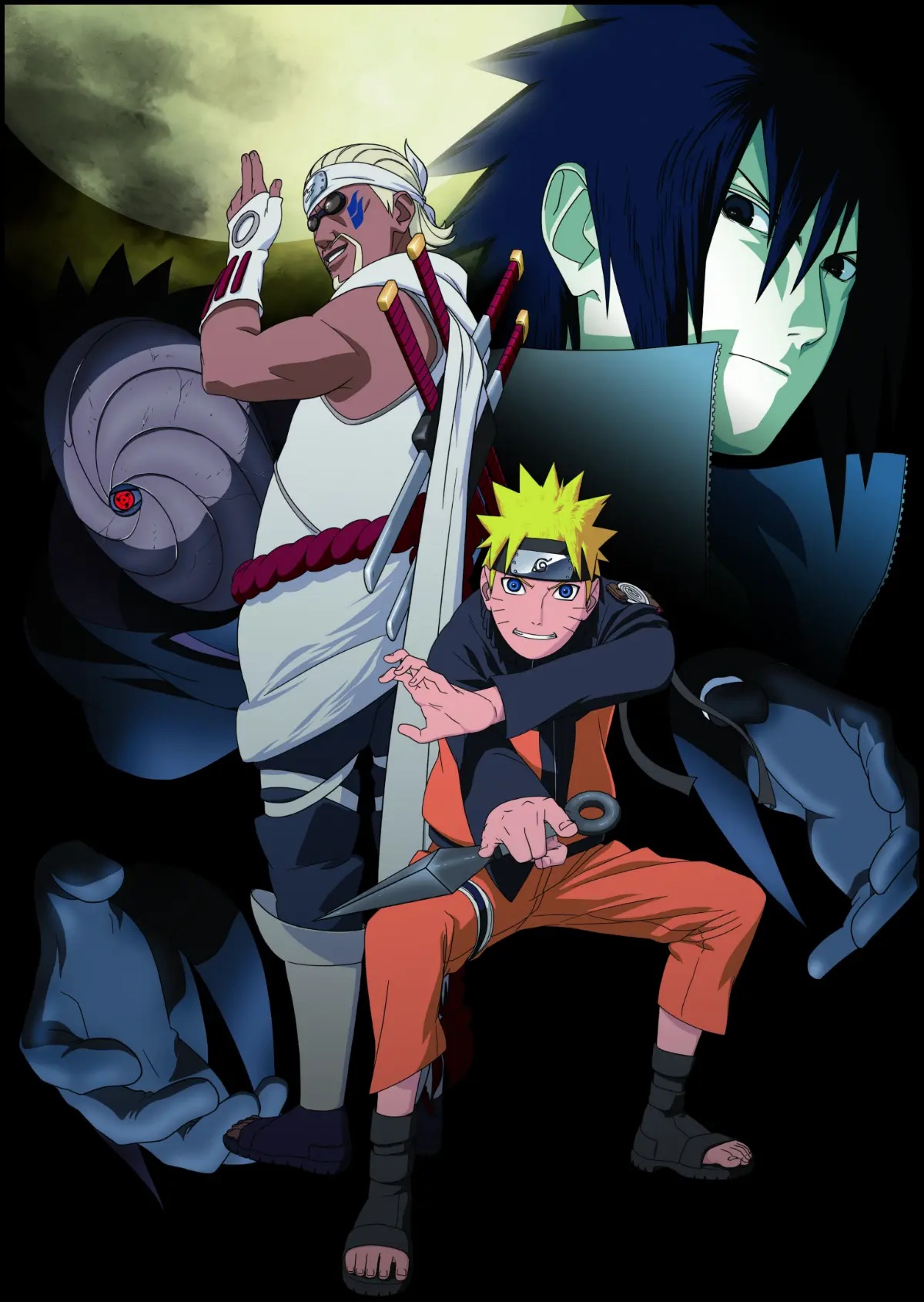naruto naruto shippuden killer bee tobi uchiha sasuke uzumaki naruto male tagme weapon